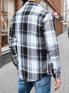 Férfi fekete-fehér kockás flanel ing Dstreet DX2675