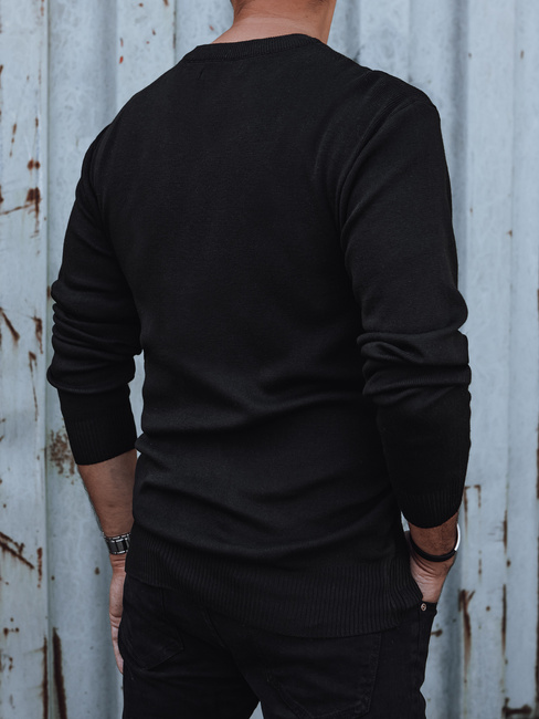 Férfi fekete pulóver Dstreet WX2209