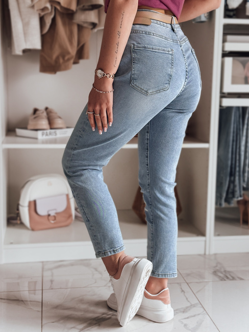 Női farmer slim fit virágos nadrág ARTJEANS kék Dstreet UY2446