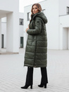Női átmeneti dzseki ORVITA steppelt kapucnival zöld Dstreet TY5025