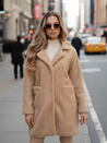 Női teddy szőrme téli kabát bézs Dstreet NY0757z
