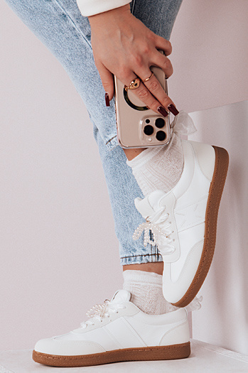 Női sportos PEARLSTEP fehér Dstreet sportcipő ZY0681