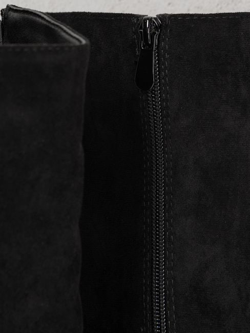 Női szarvasbőr fekete csizma Dstreet ZY1337 ZY1337