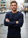 Férfi sötétkék pulóver WX2297z