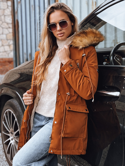 Női parka dzseki CORA camel színben Dstreet TY3182