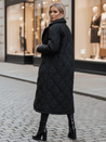 Női steppelt hosszú kabát TRENDIFY fekete Dstreet TY4378z