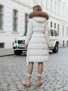 Női steppelt téli kabát szőrmével STYLEBELLA fehér Dstreet TY4610