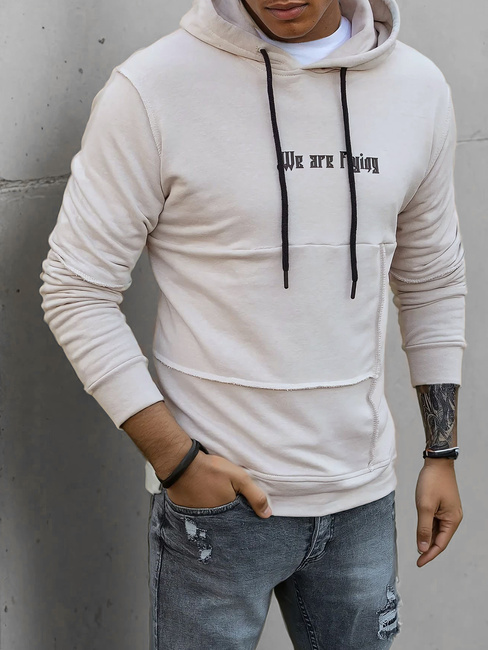 Férfi teve színű pulóver Dstreet BX5477
