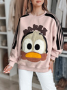 Női oversize melegítőfelső foltokkal CUTE MAKEX rózsaszín Dstreet BY1493_1