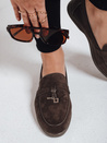 Női szarvasbőr barna mokaszinok Dstreet ZY1181