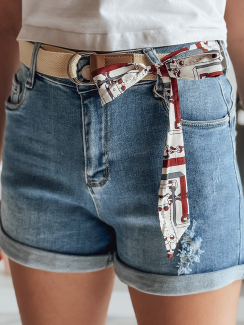 Női farmer rövidnadrág BELTLOVE kék Dstreet SY0469