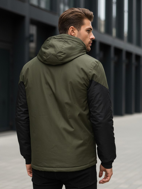 Férfi narciarksa zöld kabát Dstreet TX5128