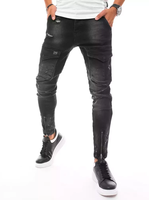 Fekete férfi jogger farmernadrág Dstreet UX3289