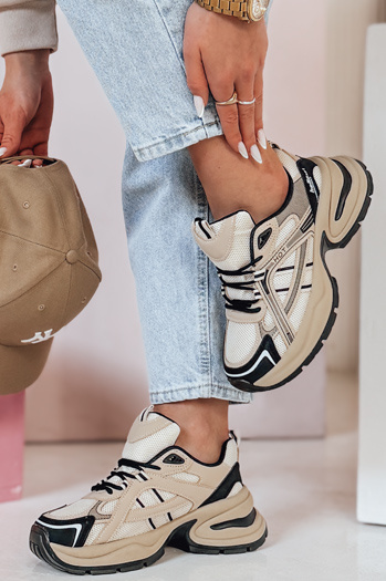 MODERMAX női khaki Dstreet tornacipő ZY0899