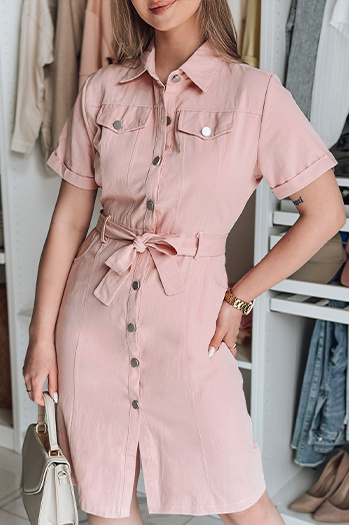 LOVE ME MIDI midi póló ruha rózsaszín Dstreet EY2593