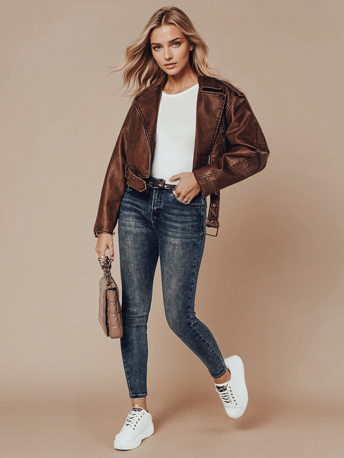 Női SKINNYJEAN farmer nadrág övvel tengerészkék Dstreet UY2328