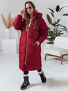 Női téli hosszú steppelt kabát COZYSEASON gesztenyebarna Dstreet TY4955