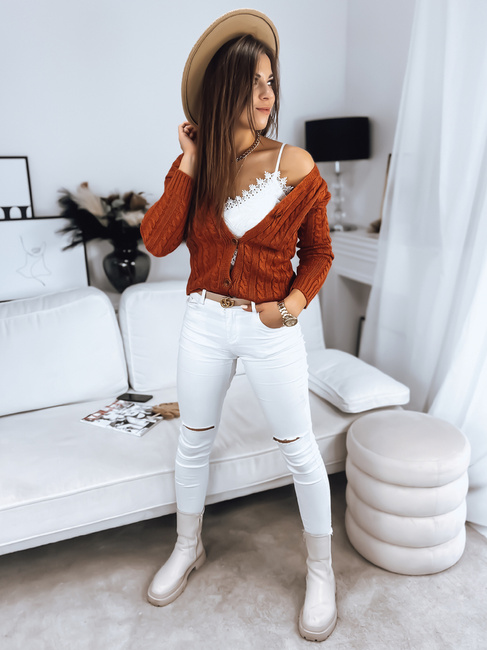 Női cipzáros pulóver RIGLA Szín Camel DSTREET MY1639