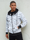 Bluza męska rozpinana z kapturem biała Dstreet BX5749
