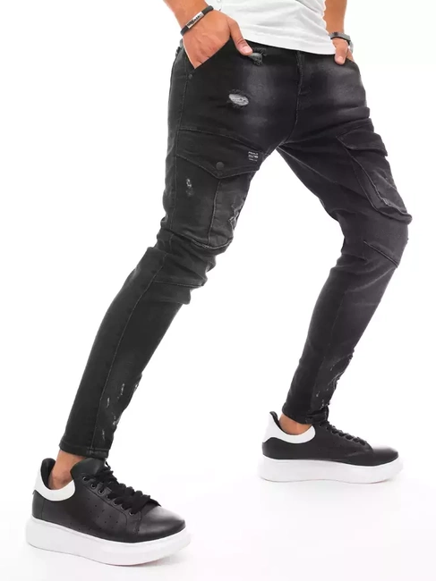 Fekete férfi jogger farmernadrág Dstreet UX3289