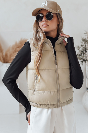 Női steppelt mellény URBANELLE bézs Dstreet TY4973