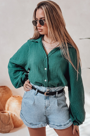 Női farmer rövidnadrág övvel SHORT LOVER kék Dstreet SY0468