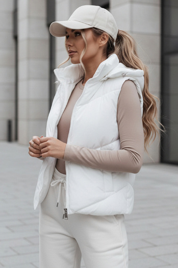 Női steppelt mellény LIKEHUGS fehér Dstreet TY4975 TY4975