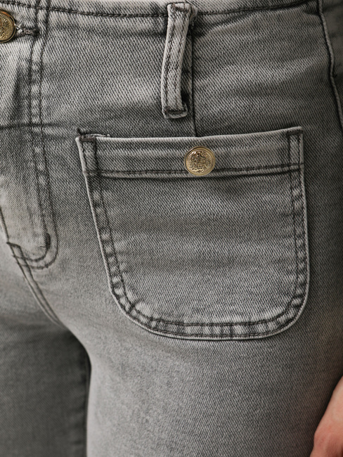 Női magas derekú, széles szárú farmer szürke Dstreet UY2875 UY2875