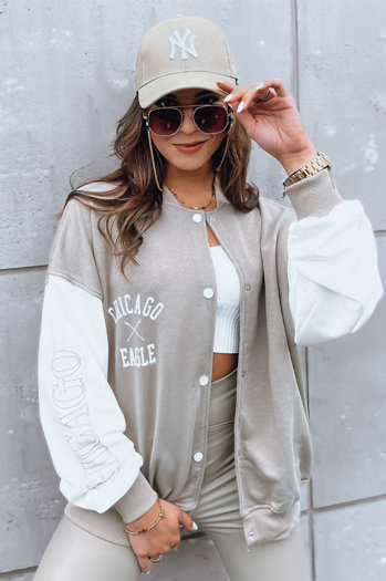 Női bomber dzseki OLDSCHOOL CHICAGO Szín Sötétbézs DSTREET BY1209