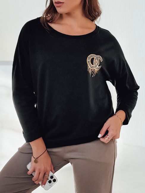 Női oversize blúz ICONIQ fekete Dstreet RY2696