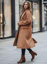 Női télikabát hosszú oversize camel Dstreet NY0766z
