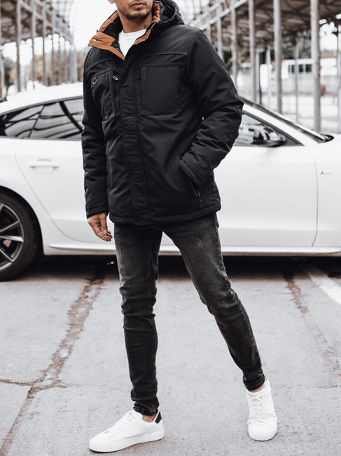Férfi télikabát fekete Dstreet TX4599
