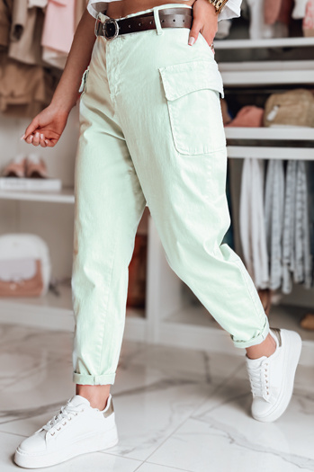 Női buggyos nadrág GOTRENDI menta Dstreet UY2528