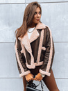 Női bőrdzseki PLAYDIVA Szín Barna DSTREET TY3851