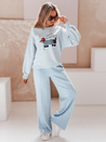 Női oversize pulóver hímzéssel DOGSWEETY kék Dstreet BY1479_2