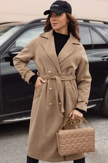 Női oversize kabát CAMELLYN hosszú camel Dstreet NY0743 NY0743