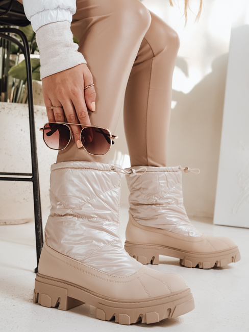 Női SNOBOOT hócsizma bézs Dstreet ZY1294 ZY1294