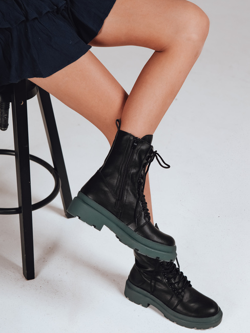 Női HARDSTEP kötött csizma fekete Dstreet ZY1304