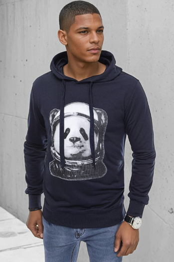 Férfi sötétkék pulóver Dstreet BX5131