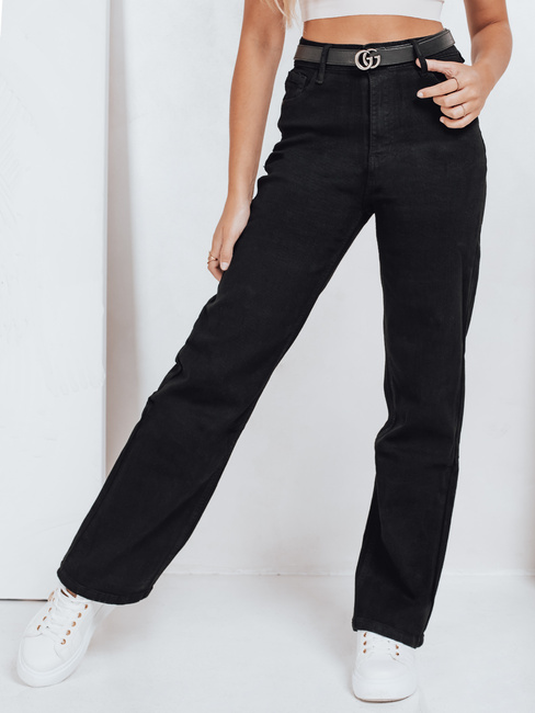 Női széles szárú farmer fekete Dstreet UY2748 UY2748