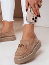 Női platform mokaszinok LOFELIS khaki Dstreet ZY0690 ZY0690