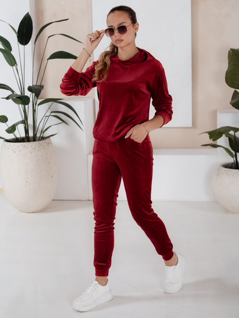 Női bársonyos szett SO COMFY Szín Bordó DSTREET AY0887