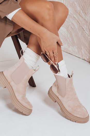 Női szarvasbőr bézs MADDEN Dstreet csizma ZY0415