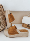 Női SUMMERRY camel flip-flopok Dstreet ZY0986