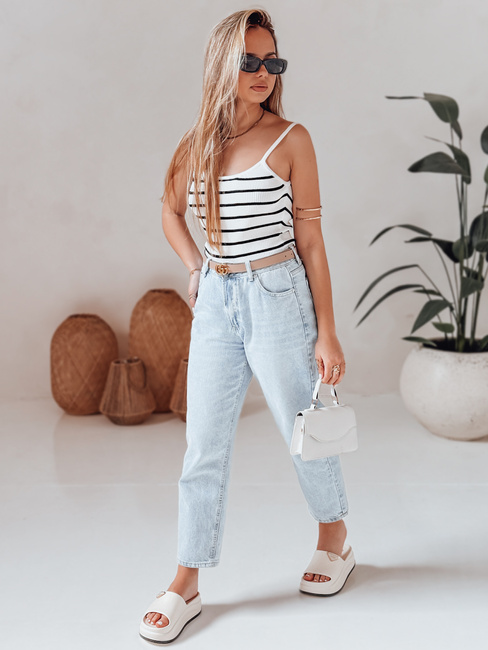 Csíkos egy méretű body STRIP BACK fehér Dstreet RY2901 RY2901