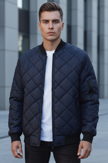 Férfi steppelt bomber dzseki sötétkék TX2217