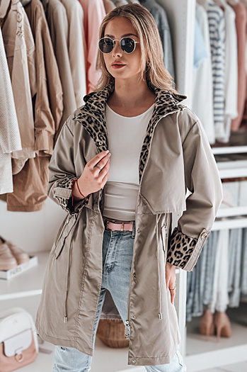 Női átmeneti parka PANTER kabát bézs Dstreet TY4801 TY4801