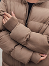 Női téli hosszú steppelt dzseki FABWARM bézs Dstreet TY4621