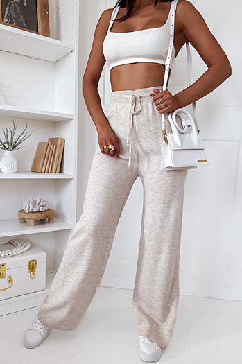 Női kötetlen stílusú nadrág LAKELIFE Szín Világosbézs DSTREET UY1686