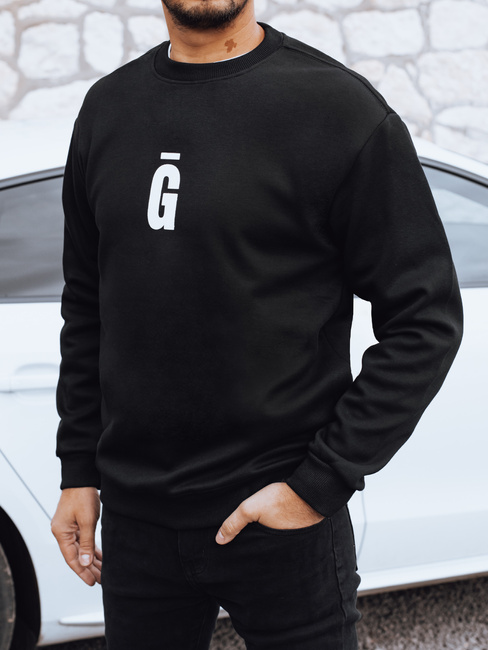 Férfi grafit fekete pulóver Dstreet BX5930